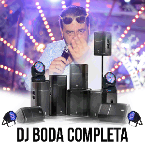 dj boda completa con equipo sonido y luces