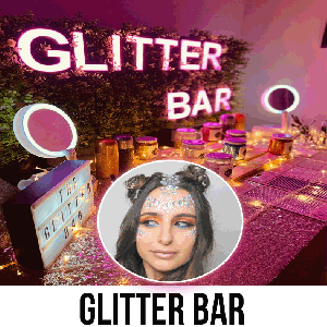 glitter bar y maquilladora